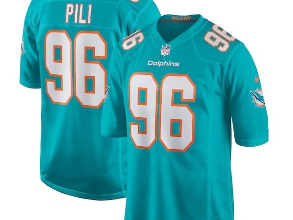 Brandon Pili Miami Dolphins Nike  Game Jersey -  Aqua