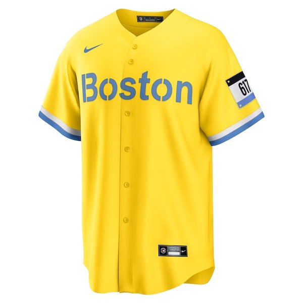 Enrique Hernandez Boston Red Sox Nike City Connect Replica Player Jersey - Gold/Light Blue