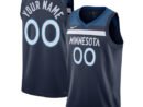Minnesota Timberwolves Nike Unisex Swingman Custom Jersey Navy - Icon Edition