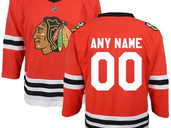 Chicago Blackhawks Preschool Replica Custom Jersey - Red