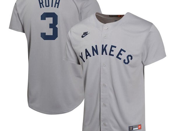 Babe Ruth New York Yankees Nike Youth Cooperstown Collection Limited Player Jersey - Gray