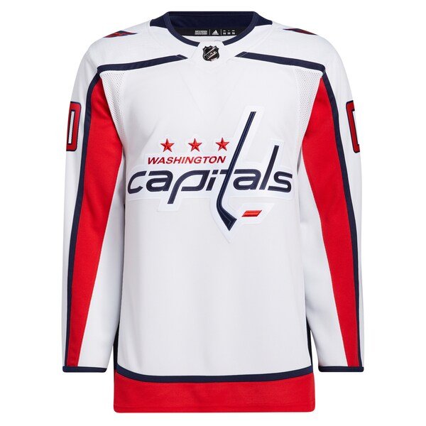 Washington Capitals adidas Away Primegreen Authentic Custom Jersey - White