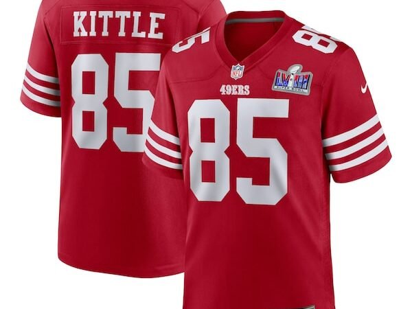 George Kittle San Francisco 49ers Nike Super Bowl LVIII Game Jersey - Scarlet