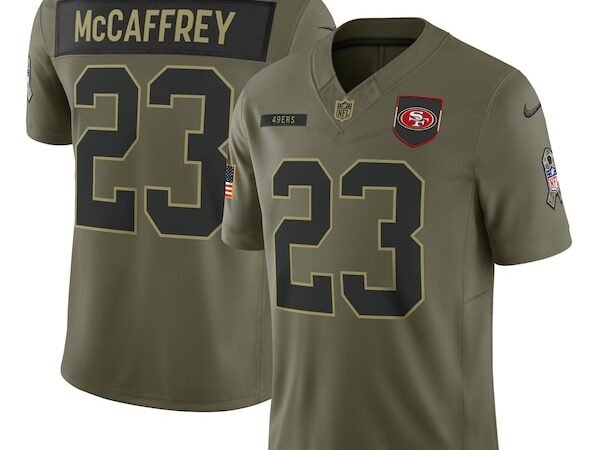 Christian McCaffrey San Francisco 49ers Nike 2025 Salute to Service Limited Jersey - Olive
