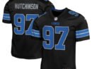Aidan Hutchinson Detroit Lions Nike Youth Alternate Player Game Jersey - Black