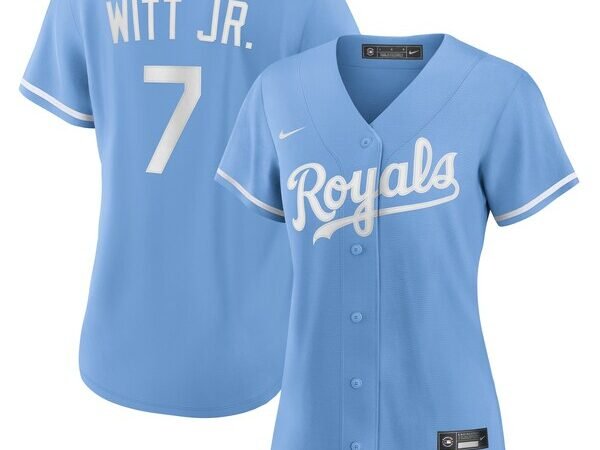 Bobby Witt Jr. Kansas City Royals Nike Women's Alternate Replica Player Jersey - Light Blue