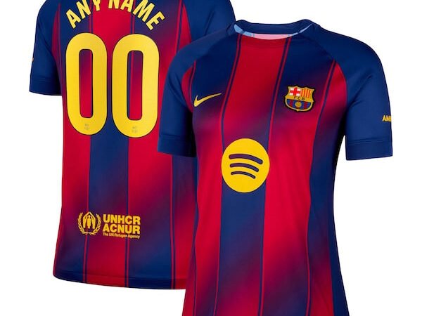 Barcelona Nike Women's 2025/26 Home Replica Custom Jersey - Navy