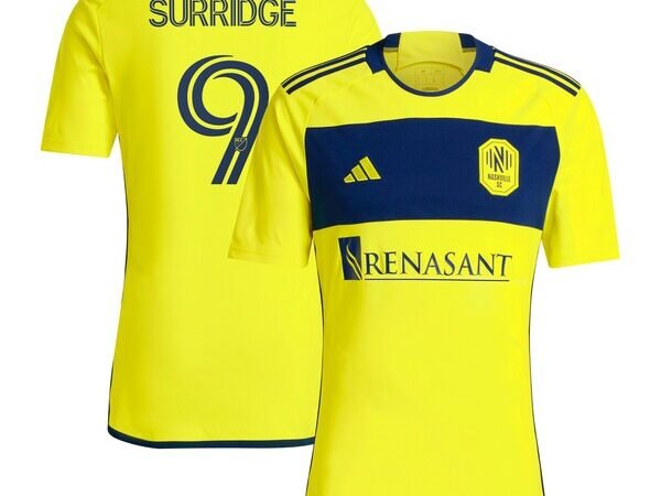 Sam Surridge Nashville SC adidas 2024 The 615 Kit Replica Player Jersey - Yellow