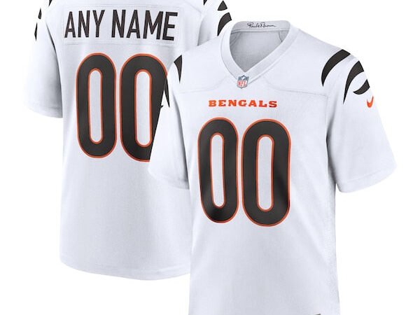 Cincinnati Bengals Nike Game Custom Jersey - White