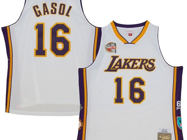 Pau Gasol Los Angeles Lakers Unisex Hall of Fame Class of 2023 Throwback Swingman Jersey - White