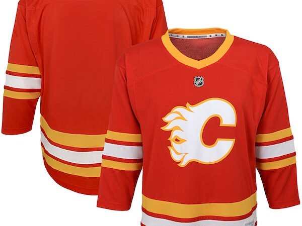 Calgary Flames Youth Home Replica Blank Jersey - Red