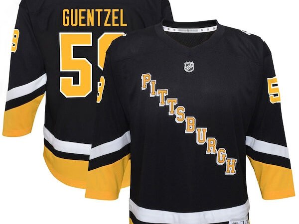 Jake Guentzel Pittsburgh Penguins Youth 2021/22 Alternate Replica Player Jersey - Black