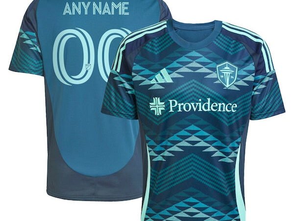 Seattle Sounders FC adidas 2025 The Salish Sea Kit Replica Custom Jersey - Blue