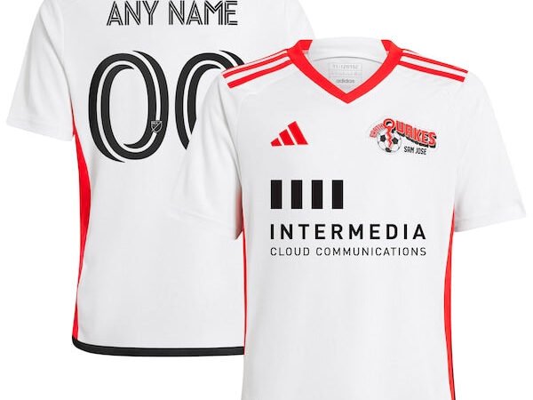 San Jose Earthquakes adidas Youth 2024 The 50 Kit Replica Custom Jersey - White