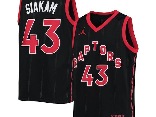 Pascal Siakam Toronto Raptors Jordan Brand Youth 2020/21 Swingman Jersey - Statement Edition - Black