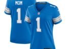 Number 1 Mom Detroit Lions Nike Game Jersey - Blue