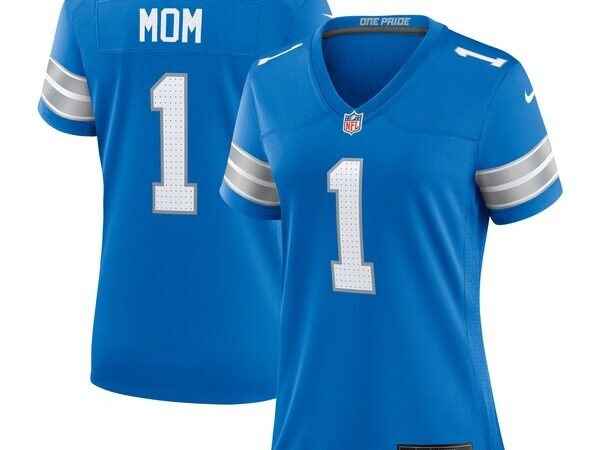Number 1 Mom Detroit Lions Nike Game Jersey - Blue