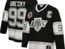 Wayne Gretzky Los Angeles Kings Captain Patch 1992/93 Blue Line Player Jersey - Black