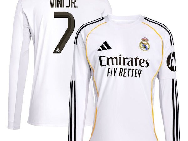 Vini Jr. Los Merengues adidas 2025/26 Home Replica Jersey - White/Blue