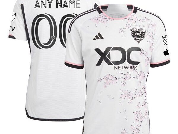 D.C. United adidas 2024 The Cherry Blossom Kit Authentic Custom Jersey - White