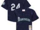 Ken Griffey Jr. Seattle Mariners Toddler Cooperstown Collection Mesh Batting Practice Jersey - Navy