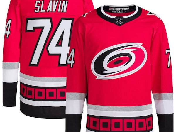 Jaccob Slavin Carolina Hurricanes adidas  Primegreen Authentic Pro Player Jersey - Red