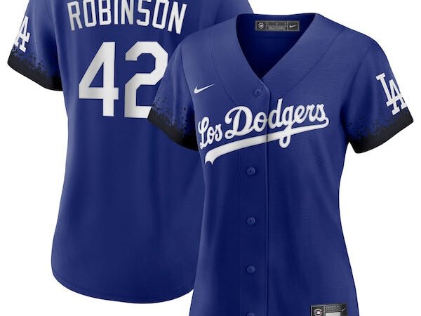 Jackie Robinson Los Angeles Dodgers Nike Women's City Connect Replica Player Jersey - Royal