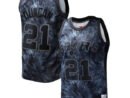Tim Duncan San Antonio Spurs Hardwood Classics 1998/99 Tie-Dye Swingman Jersey - Black