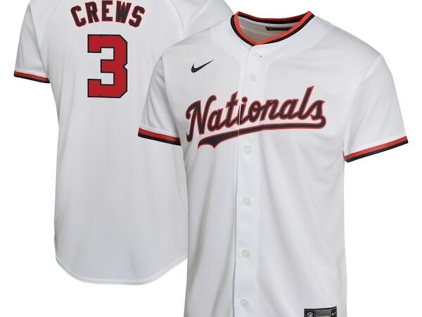 Dylan Crews Washington Nationals Nike Youth Alternate Game Player Jersey - White
