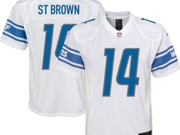 Amon-Ra St. Brown Detroit Lions Nike Youth Game Jersey - White