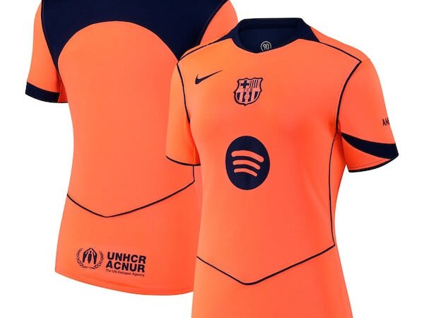 Barcelona Nike Women's 2025/26 Third Replica Jersey - Orange/Gold
