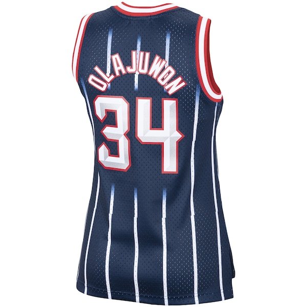 Hakeem Olajuwon Houston Rockets Women's Hardwood Classics Swingman Jersey - Navy/Red