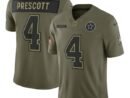 Dak Prescott Dallas Cowboys Nike 2025 Salute to Service Limited Jersey - Olive