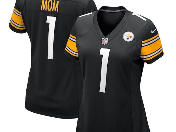 Number 1 Mom Pittsburgh Steelers Nike Women's Game Jersey - Black