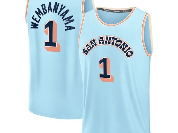 Victor Wembanyama San Antonio Spurs 2024/25 Fast Break Player Jersey - City Edition - Light Blue