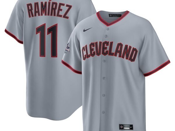José Ramírez Cleveland Guardians Nike 2025 MLB All-Star Game Road Replica Player Jersey - Gray