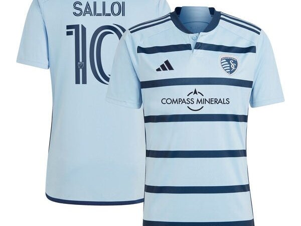 Daniel Salloi Sporting Kansas City adidas 2024 Hoops 4.0 Replica Player Jersey – Light Blue