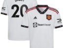 Diogo Dalot Manchester United adidas Youth 2022/23 Away Replica Player Jersey - White