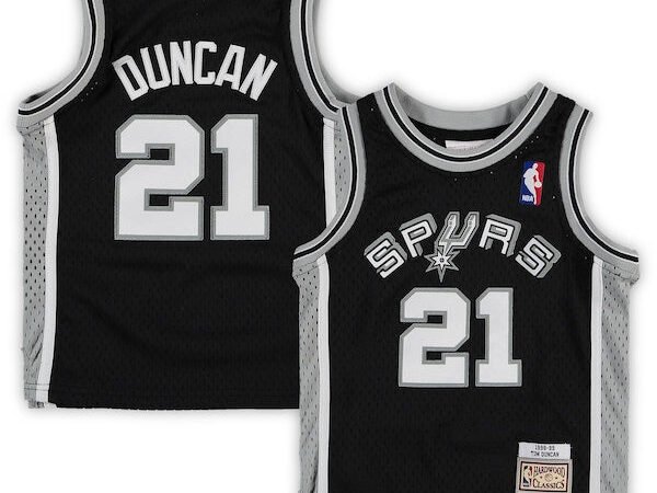 Tim Duncan San Antonio Spurs Preschool 1998/99 Hardwood Classics Throwback Team Jersey - Black