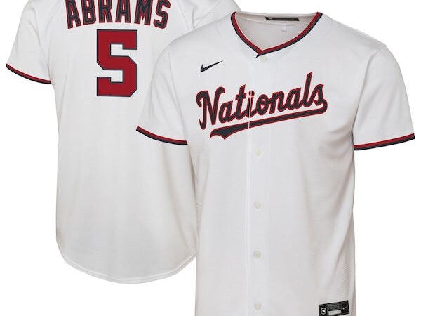 CJ Abrams Washington Nationals Nike Youth Home Replica Player Jersey - White