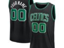 Boston Celtics Youth Custom Fast Break Jersey - Black - Statement Edition/Kelly Green/White