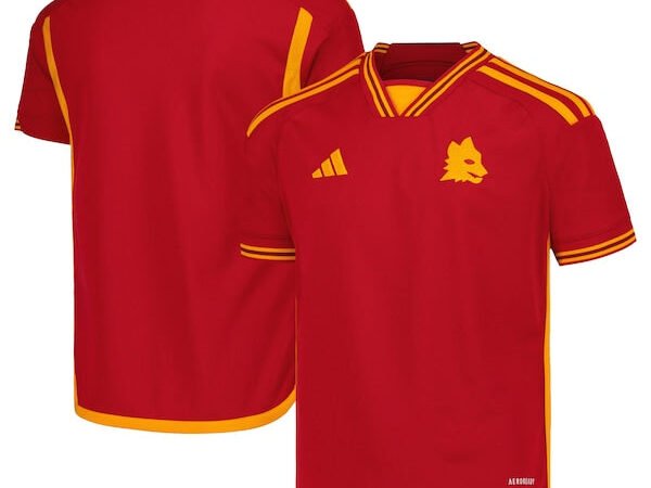 AS Roma adidas Youth 2023/24 Home Replica Jersey - Red