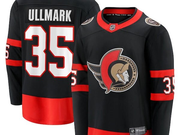Linus Ullmark Ottawa Senators  Home Premier Breakaway Player Jersey - Black