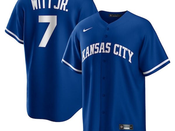 Bobby Witt Jr. Kansas City Royals Nike Alternate 2 Replica Jersey - Rush Blue/Gray/White