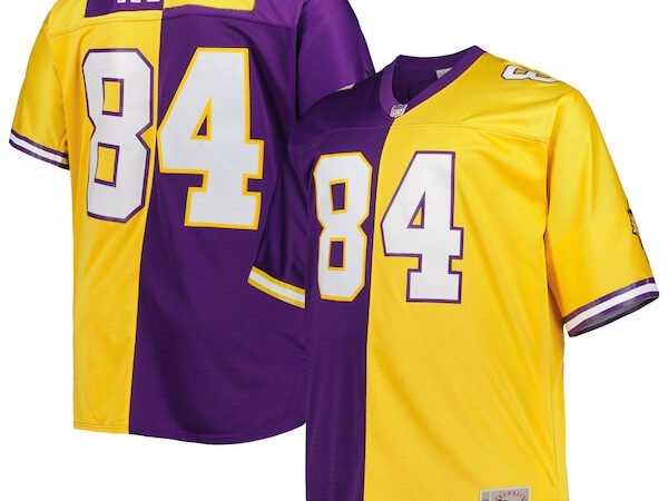 Randy Moss Minnesota Vikings Big & Tall Split Legacy Retired Player Replica Jersey - Purple/Gold