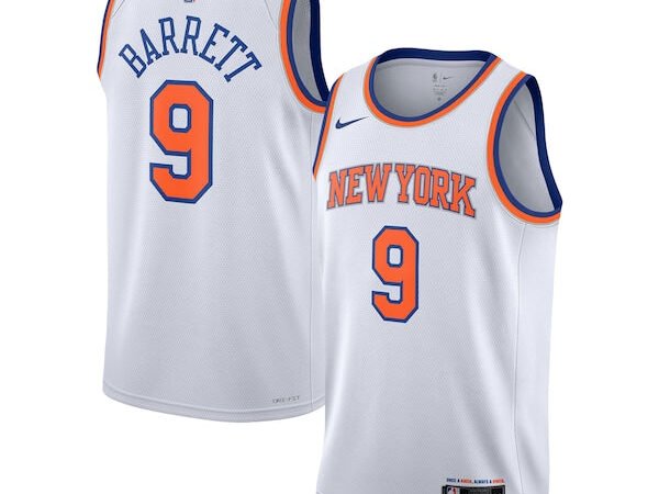 RJ Barrett New York Knicks Nike Unisex Swingman Jersey - Association Edition - White