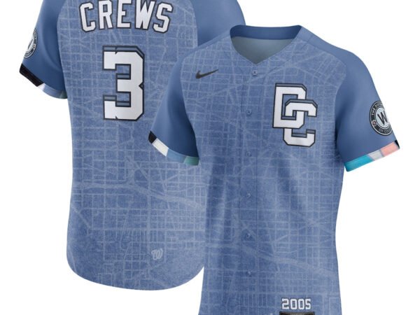 Dylan Crews Washington Nationals Nike 2025 City Connect Elite Jersey - Blue