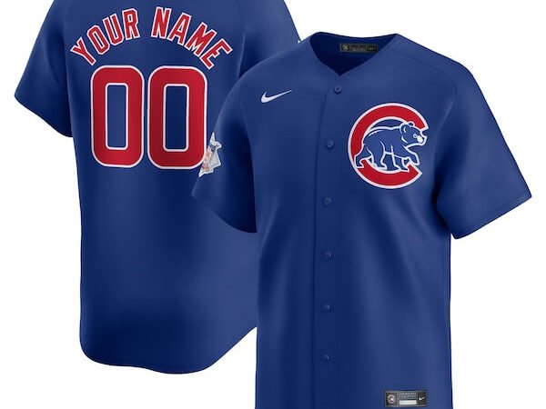 Chicago Cubs Nike Alternate Limited Custom Jersey – Royal