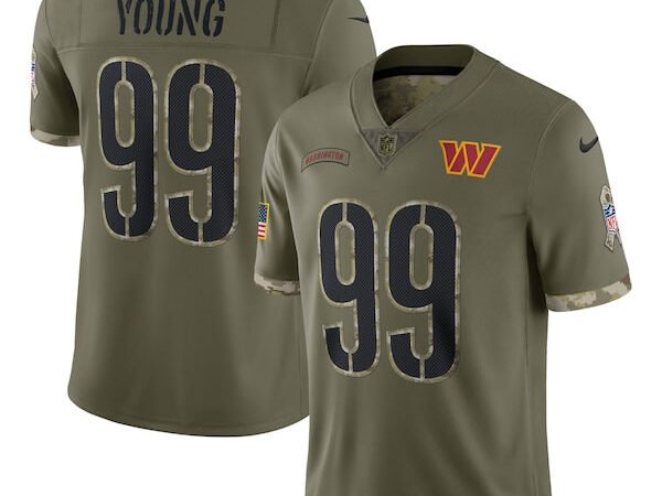 Chase Young Washington Commanders Nike 2022 Salute To Service Limited Jersey - Olive