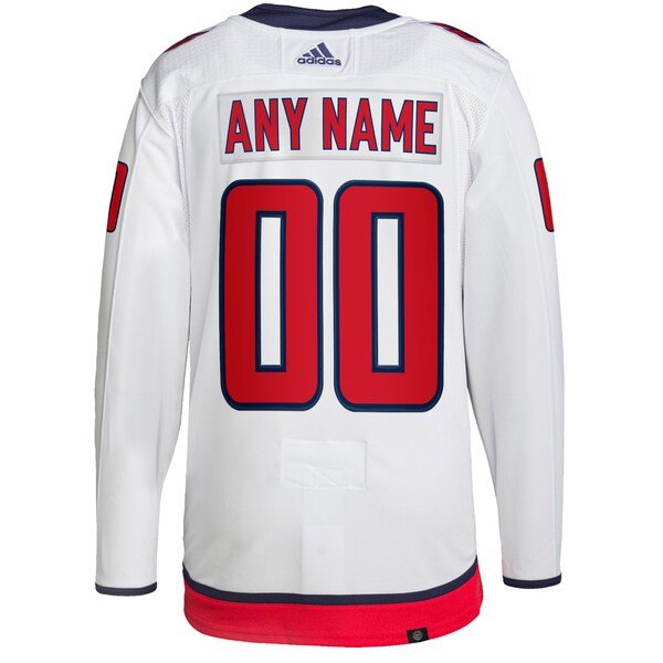 Washington Capitals adidas Away Primegreen Authentic Custom Jersey - White